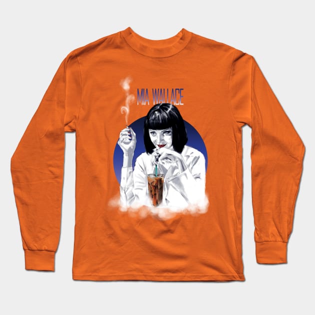 Mia Wallace2 Long Sleeve T-Shirt by KirmiziKoi